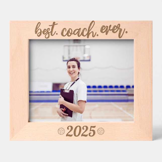 Cadres Gravés Volleyball Best Coach Ever Custom Year (Créateur téléchargé)