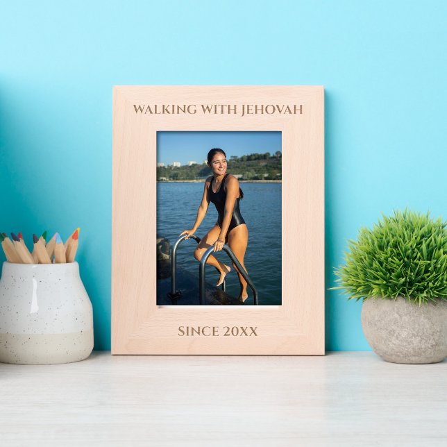Cadres Gravés Walking with Jehovah Since 20xx Minimal (Créateur téléchargé)