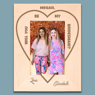 Cadres Gravés Will You Be My Bridesmaid Photo Frame