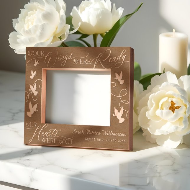 Cadres Gravés Your Wings Were Ready Doves Memorial Keepsake (Your Wings Were Ready Doves Memorial Keepsake Etched Frames)