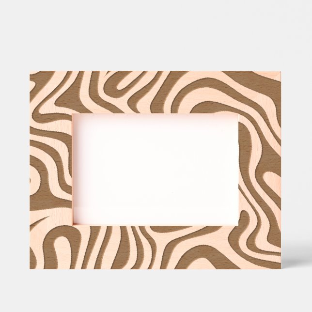 Cadres Gravés Zebra 1 Etched Wooden Frame Engraved Frames (Recto)