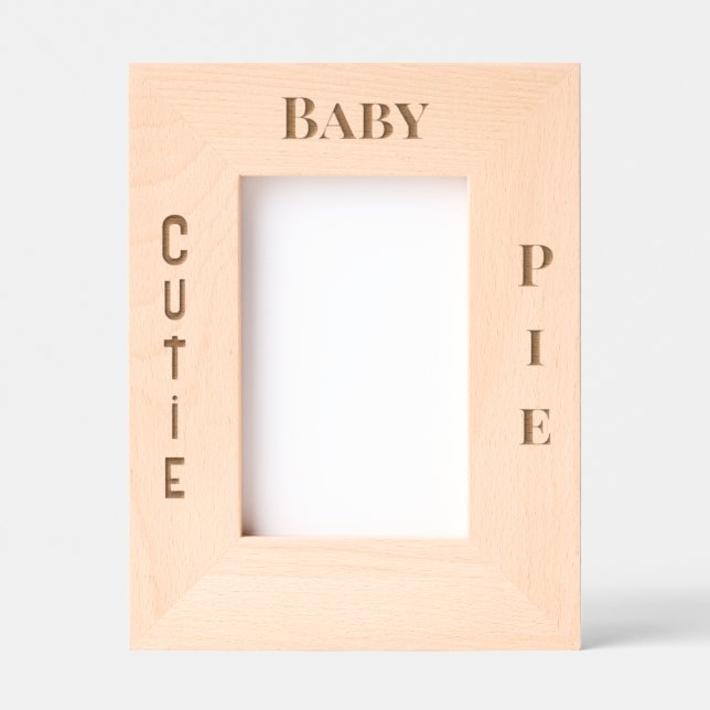 Cadres photo gravés au laser pour bébé (Recto)