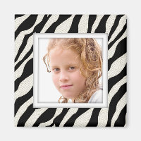 Cadres photo personnalisables Zebra Print Magnet