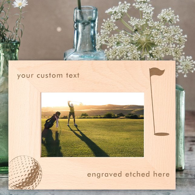 Cadres photo personnalisées gravés sur mesure Golf (Custom Personalized Engraved Picture Frame Golf)