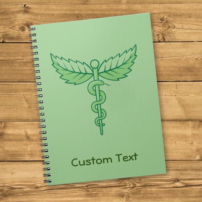 Caducée avec cahier de feuilles (Créateur téléchargé)