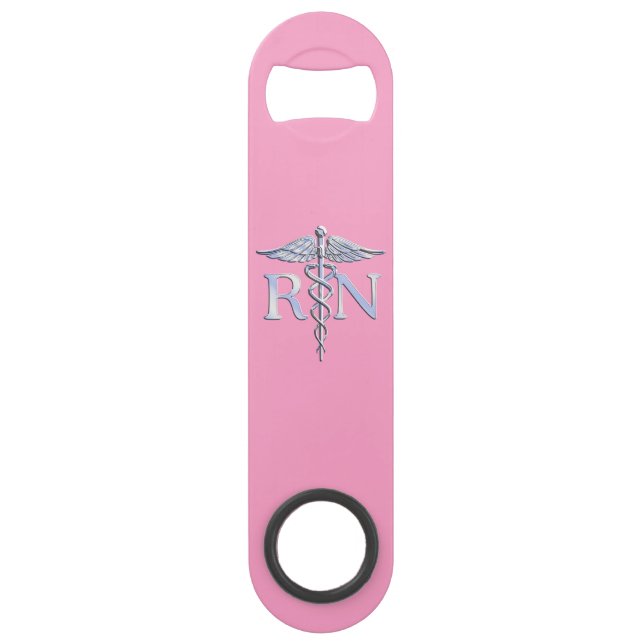 Caducée de RN d'infirmier autorisé sur le rose en (Devant)