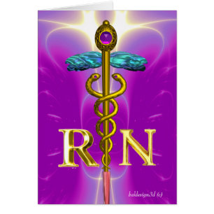 CADUCÉE D'INFIRMIÈRE INSCRITE OR SYMBOLE Rose Fuch