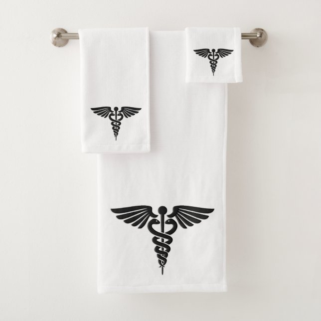 Caducée Médicale blanche (En situation)