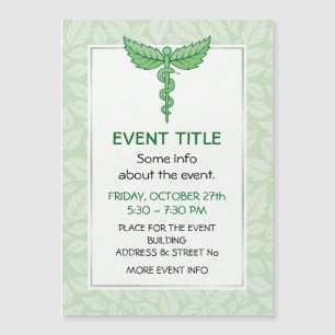 Caduceus avec arrière - plan feuille