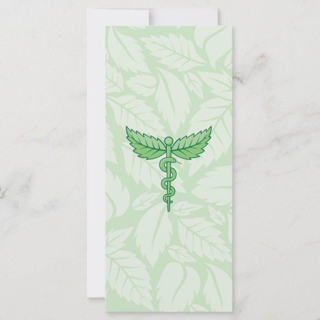 Caduceus avec arrière - plan feuille (Devant)