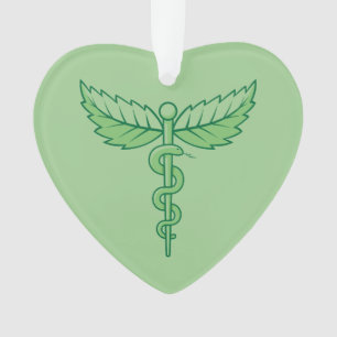 Caduceus avec ornement Feuille