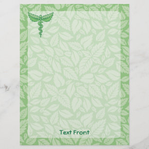 Caduceus avec prospectus Arrière - plan Feuille