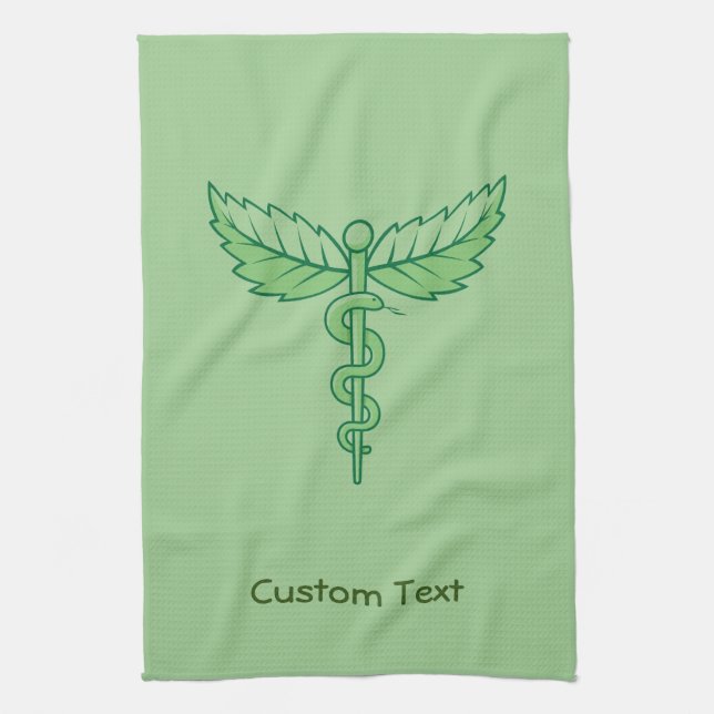 Caduceus avec serviette Feuille (Vertical)