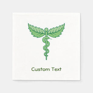Caduceus avec serviettes en papier Feuille