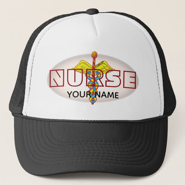 Caduceus infirmière Casquette personnalisée (Devant)