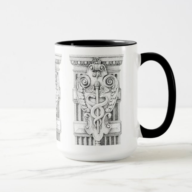 CADUCEUS Tall Black Combo Mug (Droite)