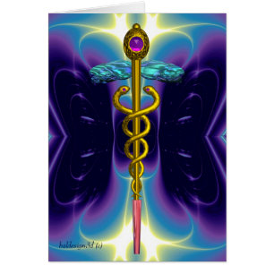 CADUCUS, améthyste d'or éclatant bleu pourpre