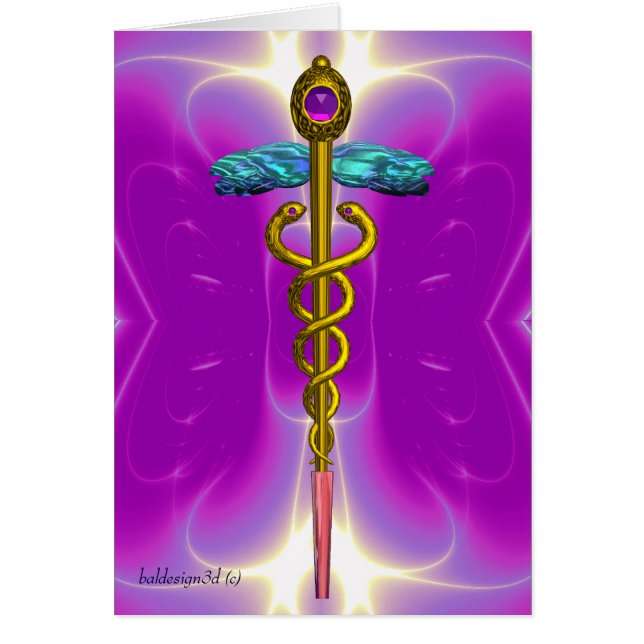 CADUCUS, améthyste en or vibrant Violet Fuchsia (Devant)