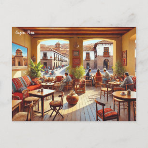 Café à Cuzco Pérou Carte postale