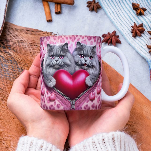 Café, Amour, Répéter : Mug de Saint Valentin (Créateur téléchargé)