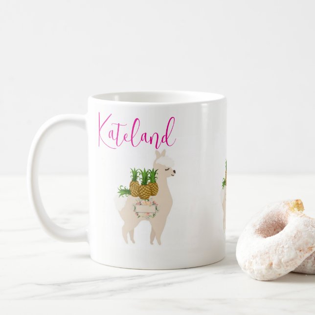 Café animal Mug florale (Avec donut)