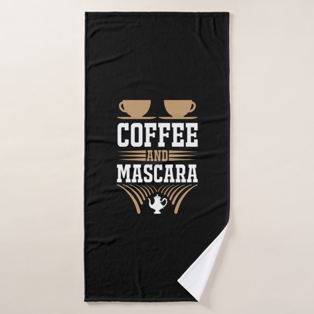 Café Art Café Et Mascara (Serviette de bain)