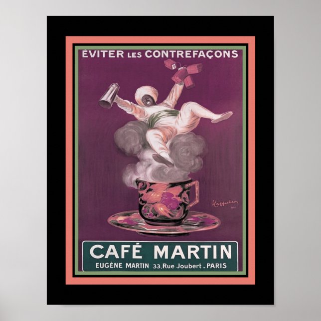 Café Art Déco Martin Publicité au café (Devant)