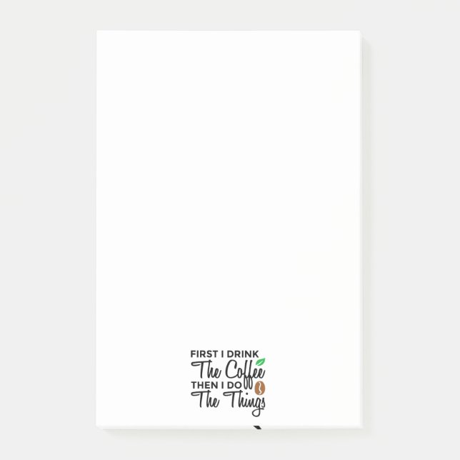 Café avant les objets Post-it® Notes 4 x 6 (Devant)