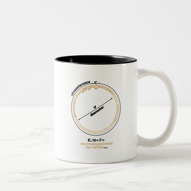 Café Avec Mug De Café À Deux Tons Pi (Droit)
