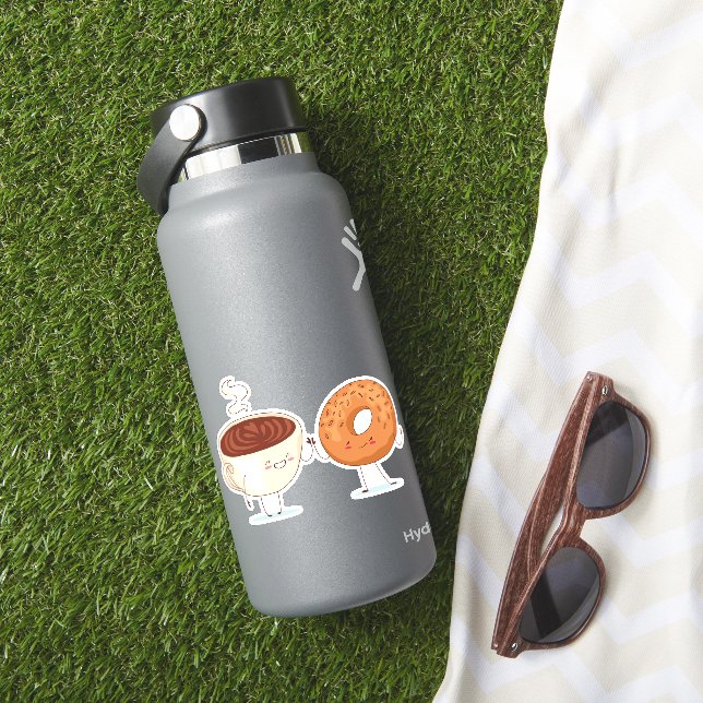 Café & Bagel ou beigne - Sticker (HydroFlask Insitu)