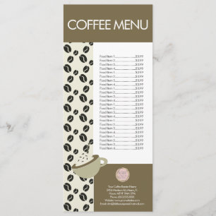 Café Barista Latte Logo Menu