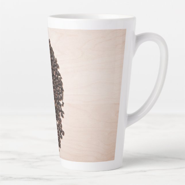 Café Bean Coeur Latte Mug (Droite)