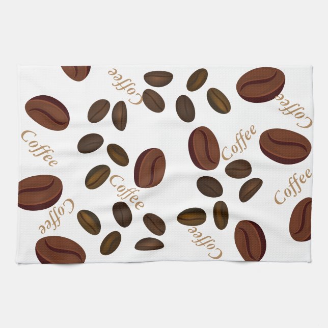 Café Beans Serviette de cuisine 16" x 24" (Horizontal)