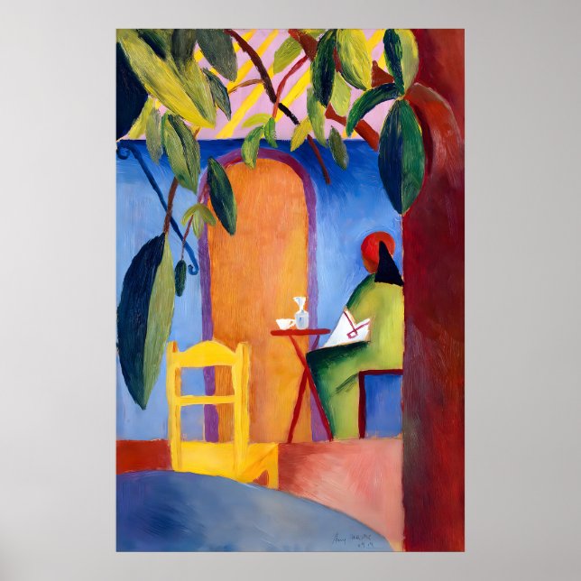Café Bliss August Macke Impression d'art Allemand (Devant)