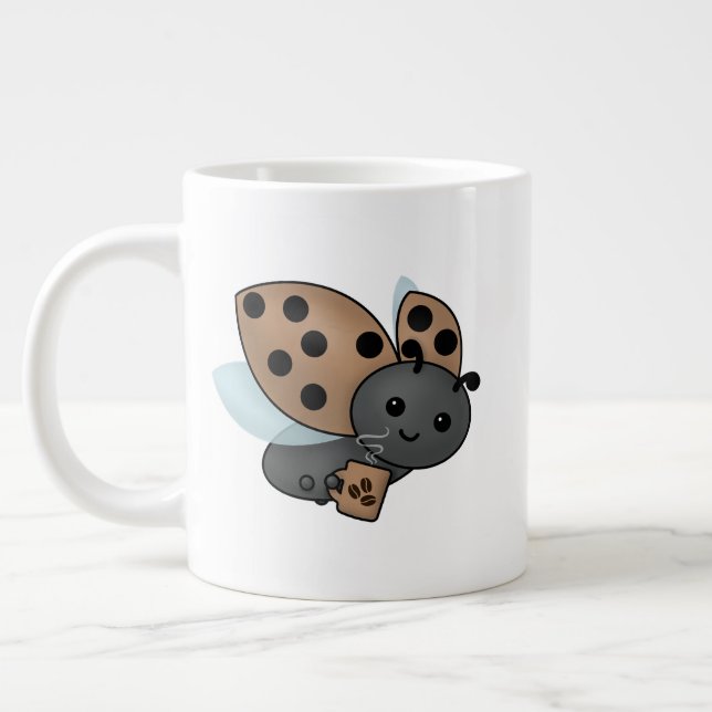 Café Boire Ladybug Géant Café Mug (Gauche)