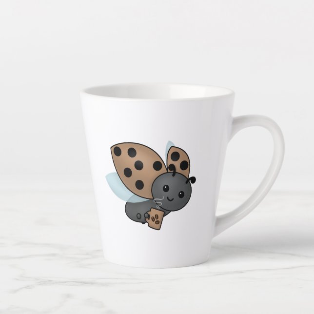 Café Boire Ladybug Géant Latte Mug (Droite)