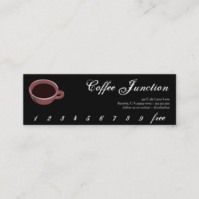 Café Boisson Punch / Carte de fidélité (Devant)