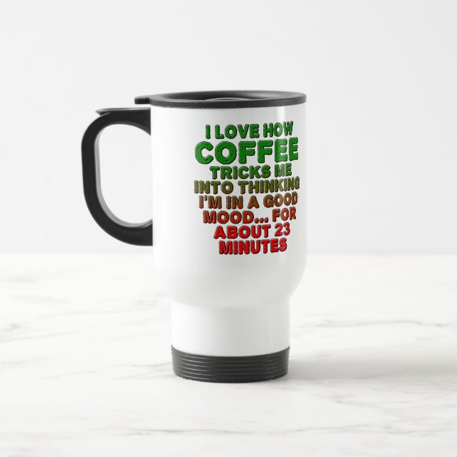 Café Bonne Humeur Trick Funny Café Mug (Gauche)