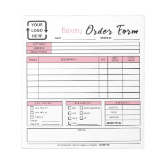 Café boulangerie moderne Pink Commander Bloc-notes