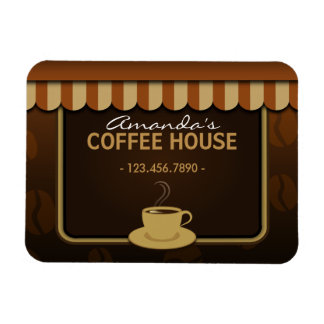 Café Café Café Brown Petit Flexi Magnets personnal