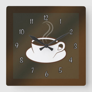 Café Café Café Café Boutique Carré Horloge murale