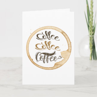 Café Café Café Carte de voeux pliée