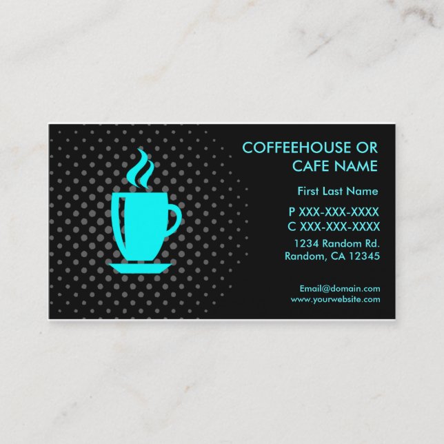 Café café carte de visite personnalisable (Devant)
