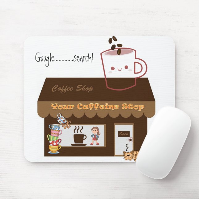 Café Café Mug Bean Mouse Pad! Tapis de souris (Avec souris)