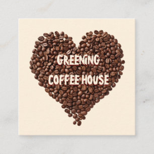 Café carte de fidélité café haricots