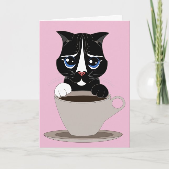 CAFÉ CAT ART TOUTES LES OCCASIONS CARTE DE SALUT (Devant)