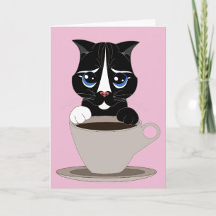 CAFÉ CAT ART TOUTES LES OCCASIONS CARTE DE SALUT
