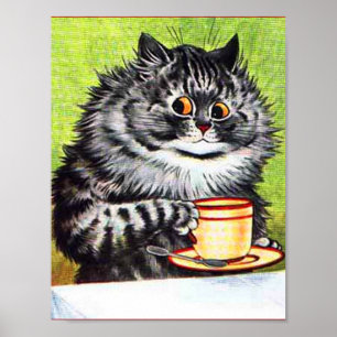 CAFÉ CAT LOUIS WAIIS POSTER