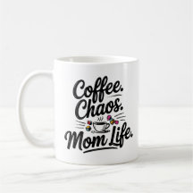 Café Chaos Maman Mug de vie - Drôle Citation de ma