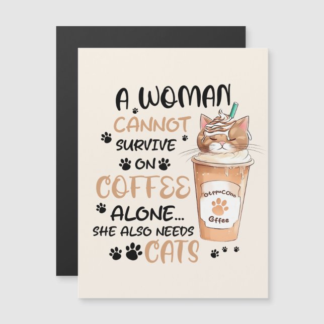 Café & Chats - Cute Kawaii Art (Devant / Derrière)